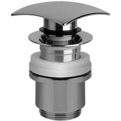 Gessi Ablaufventil Stop&Go 1 1/4 für Becken mit Überlauf, Schaftventil min. 25mm/max. 45mm, 29083031, Farbe: Chrom