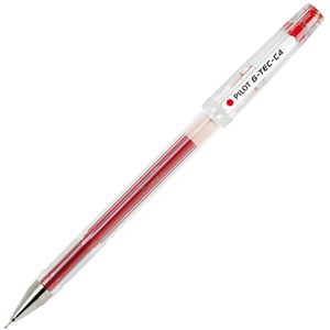 Pilot Gelschreiber G-Tec C4, 2502002, Strichbreite 0,2 mm, Schreibfarbe rot