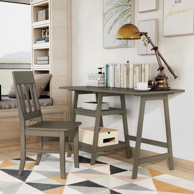 Furniture of America Oller Transitional 47-inch 2-Piece Computer Desk with Chair