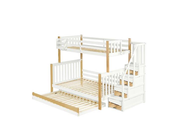 Odikalo Etagenbett Kinderbett Fallschutz Entworfen Bettpositionen Rollbett 90&120*200cm
