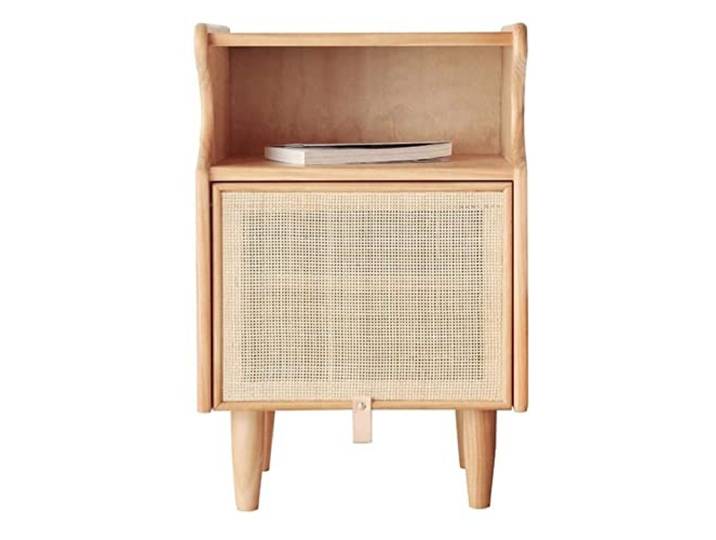 AZHKJKZH Nachttisch Kreativer Nachttisch Aus Holz Rattan Einfaches Modernes Schlafzimmer Wohnzimmer Schlafzimmer