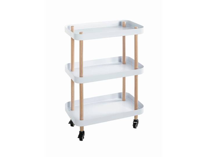Servierwagen, Natur, Weiß, Buche, Holz, Metall, Buche, massiv, rechteckig, 30x76x50 cm, Stauraum, gastro- und objekttauglich, Esszimmer, Barmöbel, Barwagen