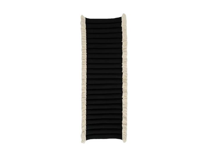 Garden Glory Garden Glory Sitzkissen mit Fransen Schwarz, Offwhite-Fransen, 38x120 cm