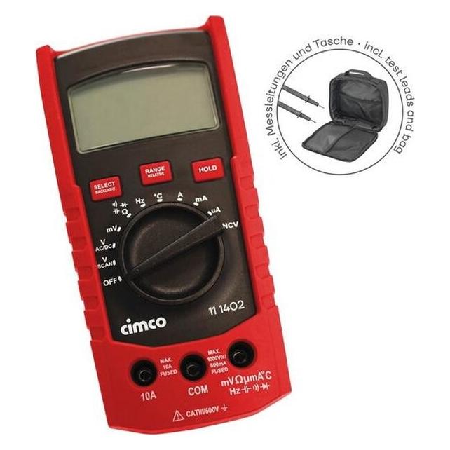 Cimco Digitales Multimeter (CAT III 1000V, CAT IV 600V, Hand-Multimeter) (111491)