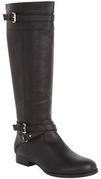 Women's The Janis Tall Regular Calf Leather Boot By Comfortview by Comfortview in Black (Size 8 M)
