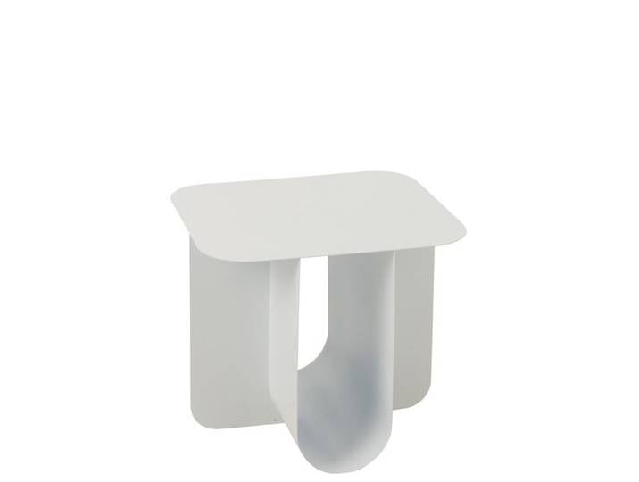 J-Line table d'appoint Carrée - métal - blanc