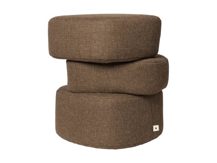 Ferm Living Plyo Stapel-Pouf Dark brown