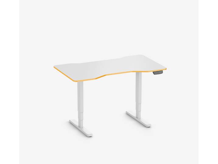 Primus Gamingschreibtisch Cockpit, Weiß Silk-Touch Sundown 140x80