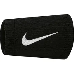 Nike, Herren, Schweissband, Elite Doublewide Wristbands 2 Pk, Schwarz