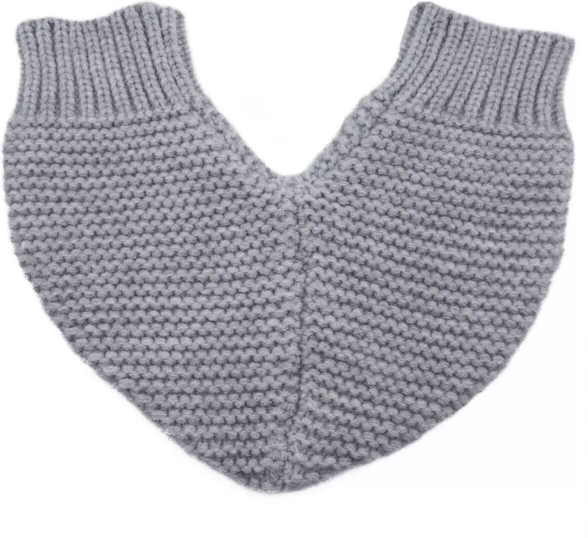 INF Warme Partnerhandschuhe - Gestrickte Baumwollhandschuhe in Uni-Farben für den Winter Grau