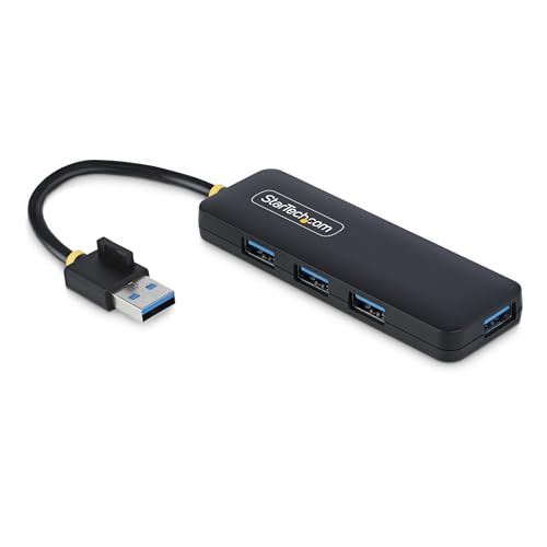 StarTech.com USB-A hub met 4 poorten, 5 Gbps, compacte mini-hub voor onderweg (H5A4A-USB-HUB)