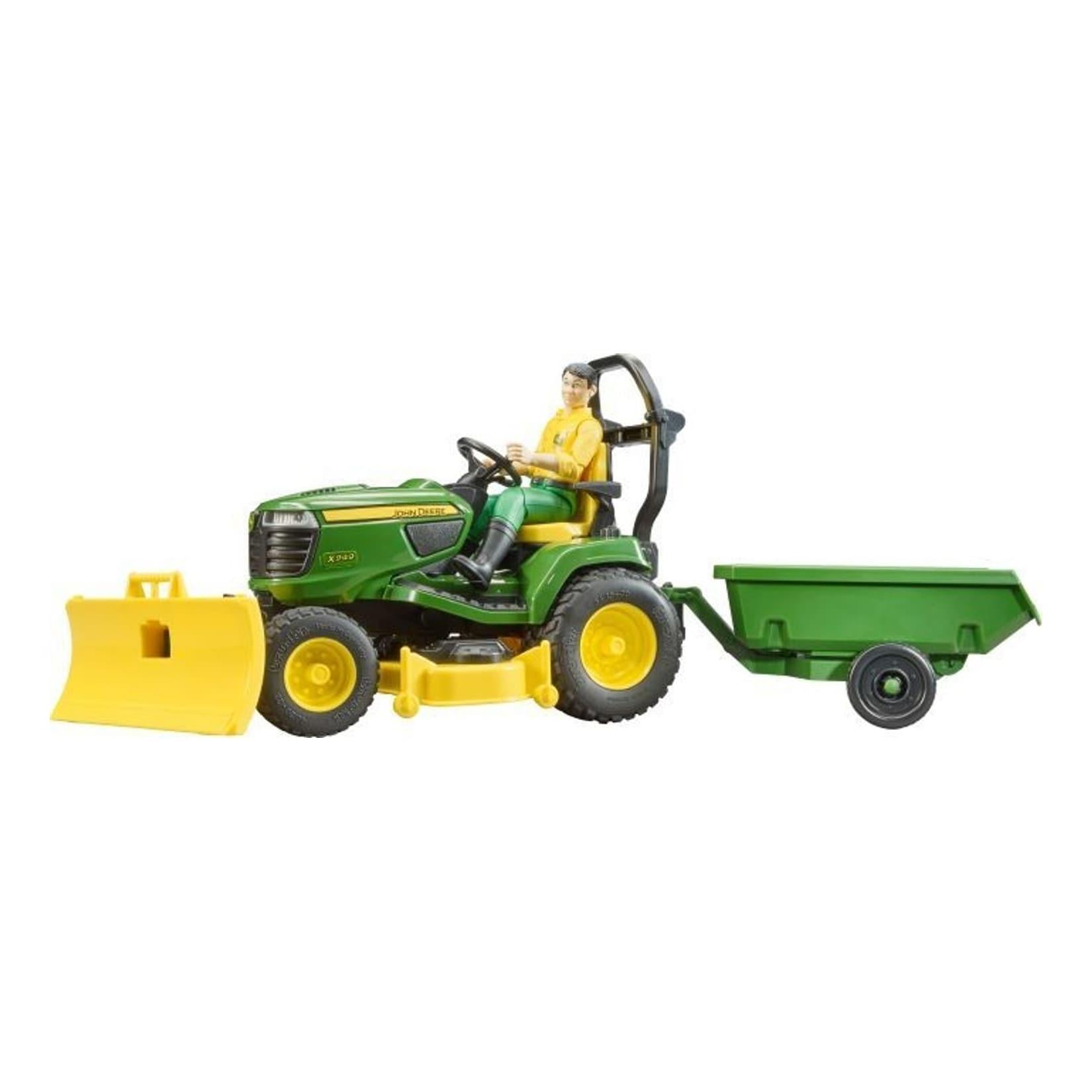 Bruder bruder 62104 bworld John Deere Aufsitzrasenmäher, Anhänger + Gärtner