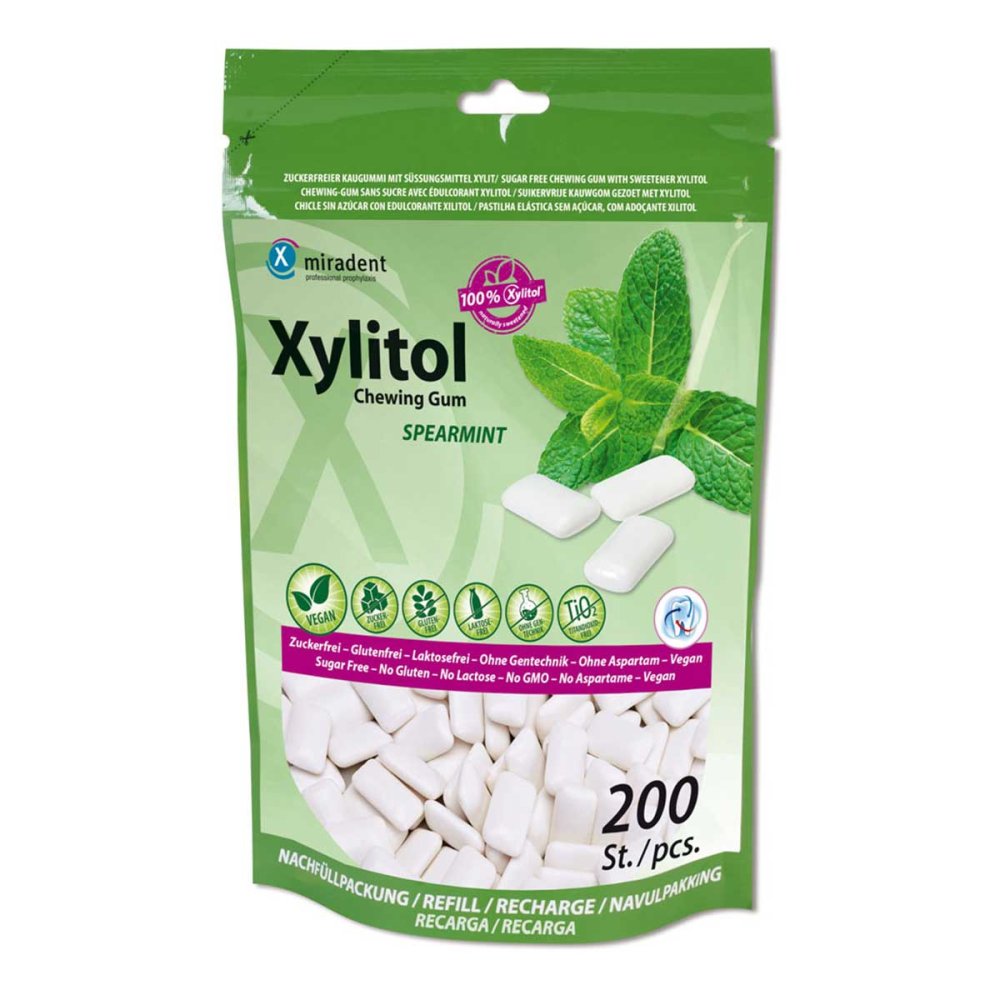 Hager Pharma GmbH Miradent Xylitol Zahnpflegekaugummi Spearmint Refill 14381885
