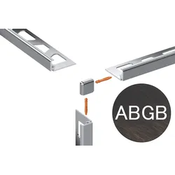 Schlüter Systems JOLLY-ABGB Außenecke 90° Aluminium ABGB - Aluminium antik bronze gebürstet eloxiert Höhe: 10 mm