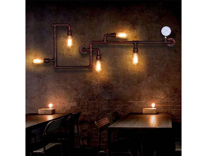 Style industriel Long tuyau d'eau applique américaine Vintage café Bar personnalisé Club couloir Restaurant décor applique murale soutien-gorge