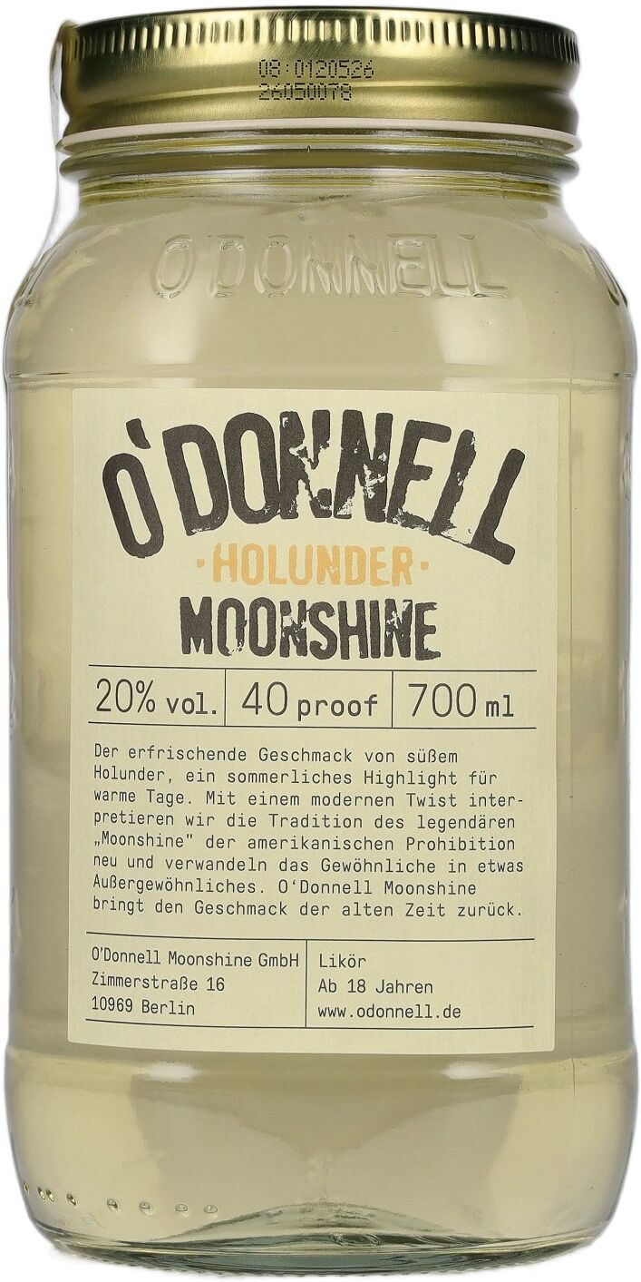 O'Donnell Moonshine HOLUNDER Likör 20% Vol. 0,7l