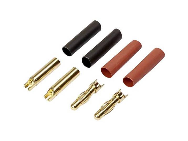 Reely RE-6534192 Accupack stekker, Accupack bus 4 mm Verguld 40 paar