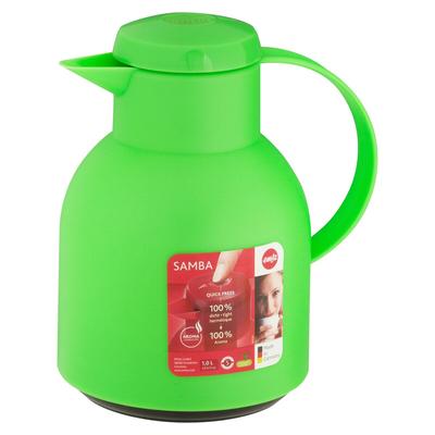 Emsa Isolierkanne Samba Quick Press,Polypropylen (PP), 1 l, Transluzent , Hellgrün