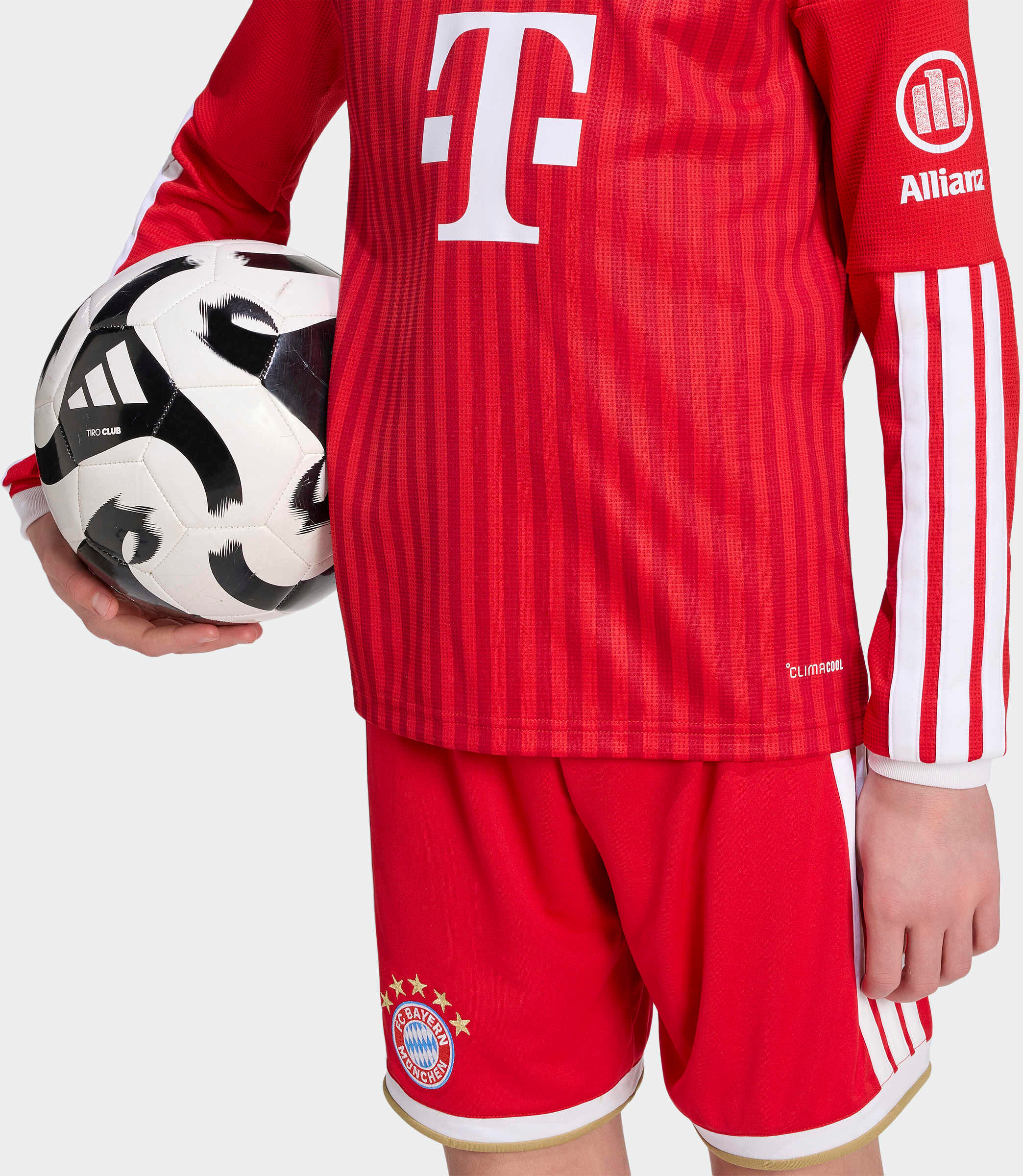 Fussballtrikot ADIDAS PERFORMANCE "FC BAYERN MÜNCHEN 26/27 KIDS HEIMTRIKOT, LANGÄRMELIG", Kinder, Gr. 152, better scarlet, weiß, Obermaterial: 100% Polyester, Rundhals, Trikots Fussballtrikot, für Kinder, mit Climacool Technologie, mit Rundhalsausschnitt 