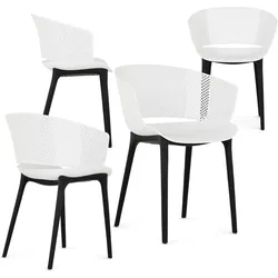 Idimex, Gartenstühle, Gartenstuhl OLINDO 4er Set - Weiss