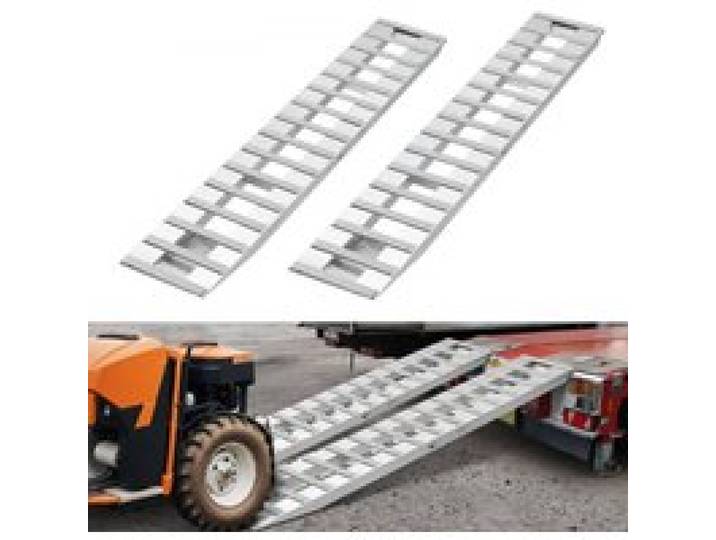 VEVOR Auffahrrampen Anhängerrampen 2 Stk. 240 x 38 cm Laderampen aus Aluminiumlegierung, 2721,6 kg Gesamtkapazität, für Karren Ackerschlepper Geländefahrzeuge Rasenmäher Motorräder Silber