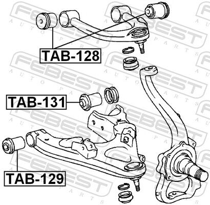 Febest Lagerung, Lenker Tab-128 Vorderachse Oben Für Toyota