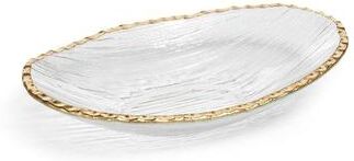 Zodax Cassiel Clear Bowls with Jagged Gold Rim, Set of 3