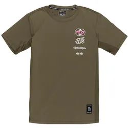 Troy Lee Designs, Herren, Velotrikot, Skyline LS Ride Tee, Worldwide, caper, S (S), Grün, Braun, S