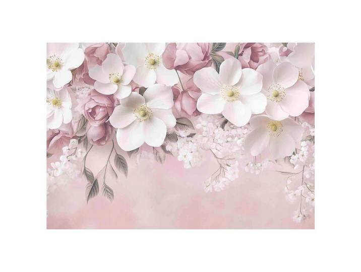 FOTOTAPETE Blumen Betonwand Schlafzimmer 250x175