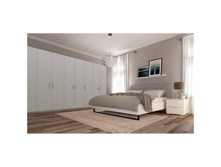 Drehtürenschrank pure 405 x 222cm Grau/Seidengrau