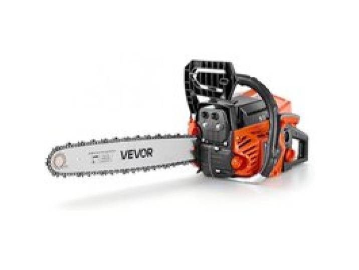 VEVOR Benzin Kettensäge 52ccm 457,2mm Motorsäge 2kW 2-Takt Motorkettensäge, für Holzarbeiten, Baumschnitt Rodungsarbeiten, 11.500 U/min, Drehzahl-Synchronisierter Choke, Rutschfester Griff, zwei Tanks