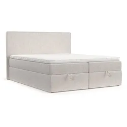 BOXBETT Velma 160/200 cm Hellbeige im Neve Stoff