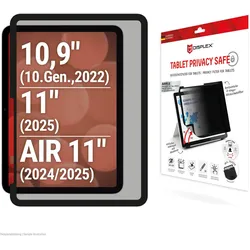 Displex Tablet Privacy Safe, Tablet Blickschutzfolie (1 Stk., Apple iPad 2022 (10. Gen)), Tablet Schutzfolie