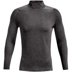 UNDER ARMOUR ColdGear Fitted Mock Sportshirt Herren 020 - charcoal light heather/black S