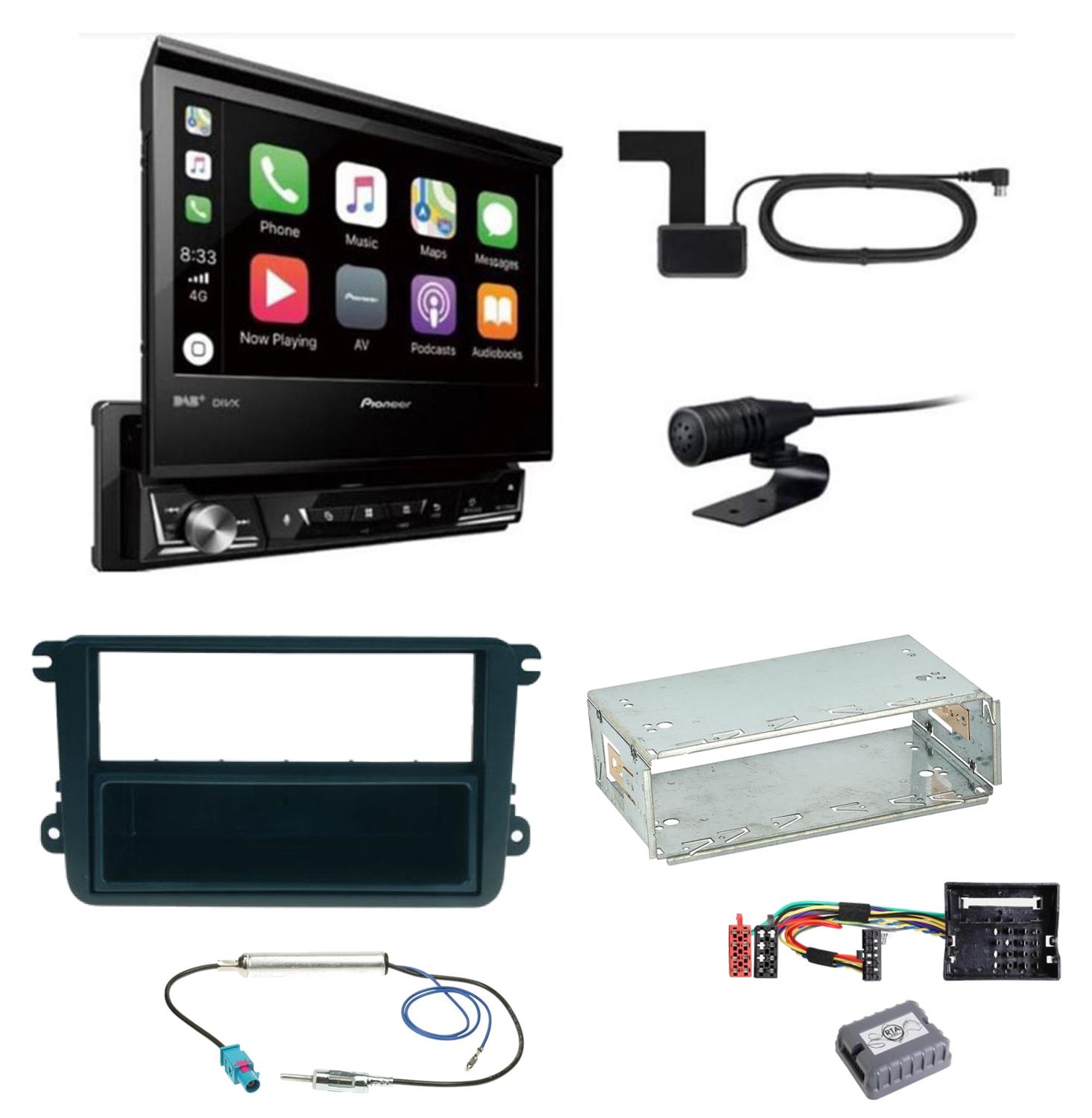 Pioneer AVH-Z7200DAB Digitalradio Einbauset für Beetle Jetta Sharan Tiguan T5