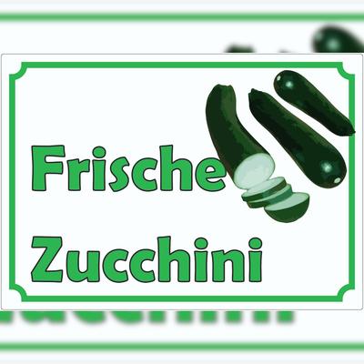 HB-Druck Frische Zucchini Werbeaufkleber Hofladen Verkaufsförderung A5 (148x210mm)