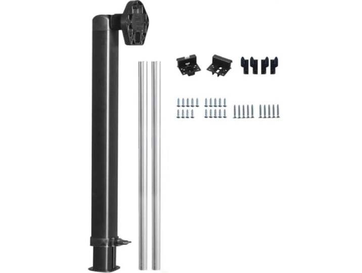 PSNKLMM 20-30 Zoll Teleskopierbare Aluminiumbeine Mit 2 Gleitschienen Verstellbares Wohnmobil-Tischbein-Set, klappbare Tischstütze for Wohnmobil-Anhänger(Black)