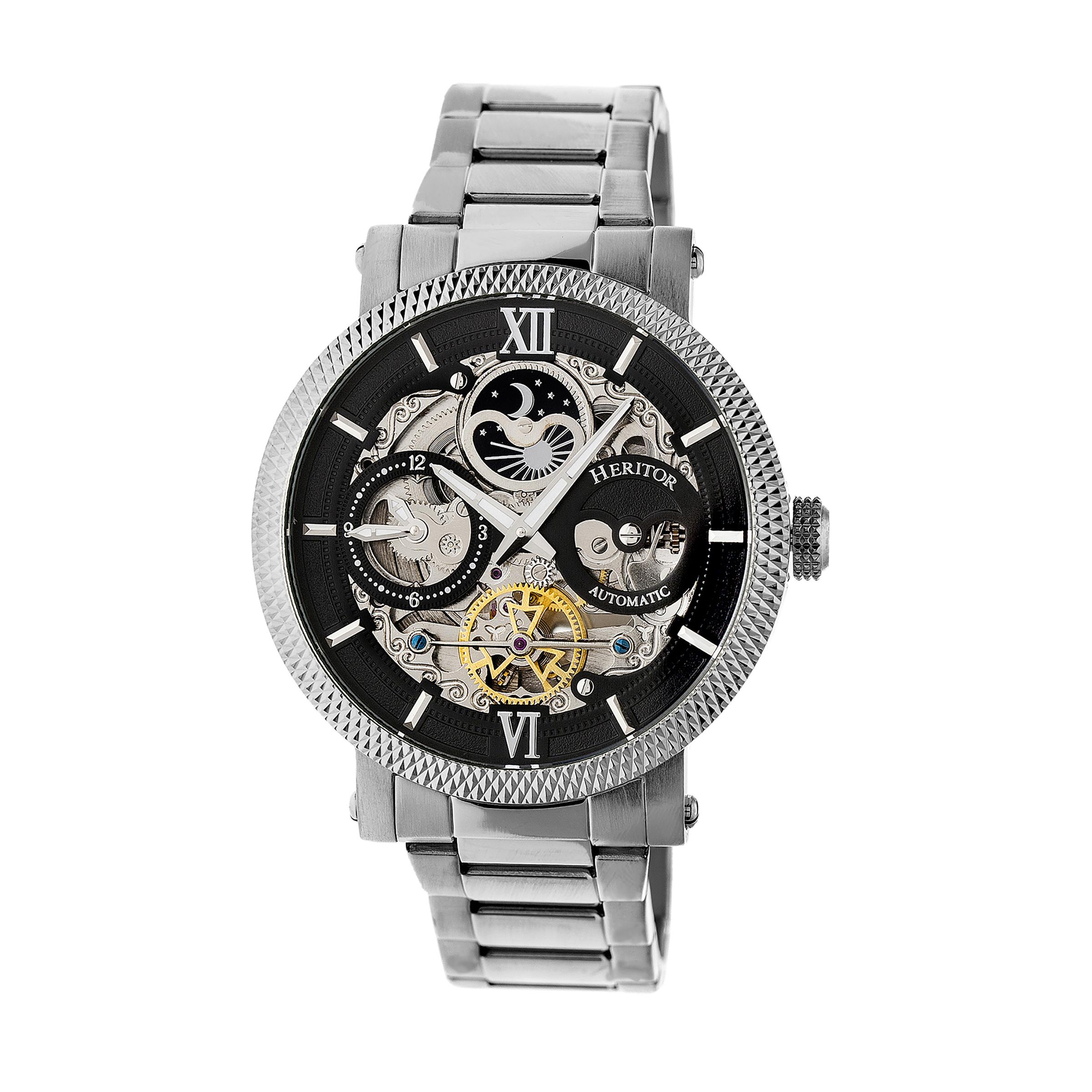 Heritor Automatisch Ram Skeleton Dial Armbandhorloge