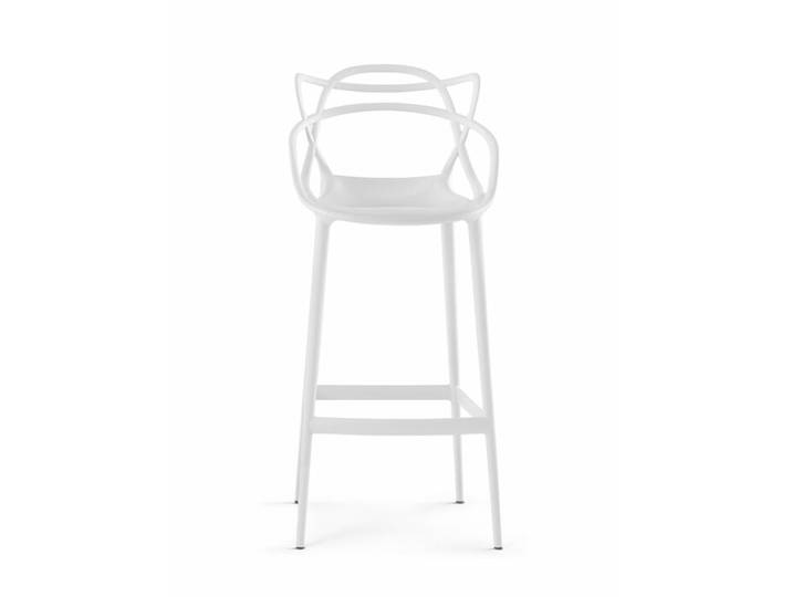 Kartell Barhocker Masters Stool weiß, Designer Philippe Starck & Eugeni Quitllet, 57x109x47 cm