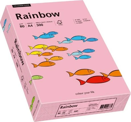 Rainbow Kopierpapier COLOURED PAPER rosa DIN A4 80 g/qm 500 Blatt