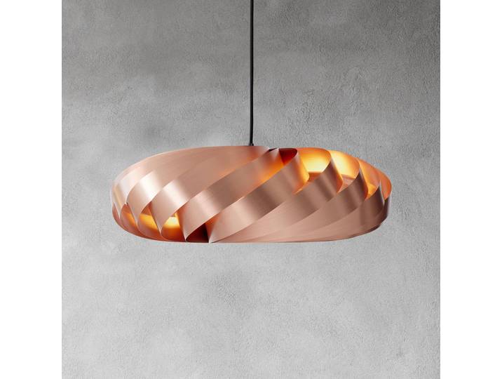 Tom Rossau Hängelampe TR5, dimmbar, kupfer, für Wohn- / Esszimmer, Aluminium, Skandinavisch, Pendelleuchte