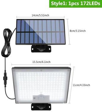Uplift Picks Solar Motion Sensor Flood Lights Brighten Porches Yards Driveways Automatically Nightly 172 Led (1 Pc)