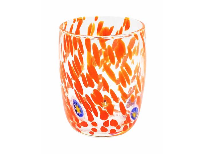 Murano Trinkglas handgemacht Orange