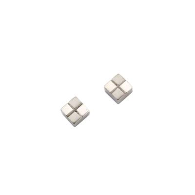 Paar Ohrstecker FIRETTI "Schmuck Geschenk Titan Ohrschmuck Ohrringe quadratische Form Würfel", silber (titanfarben), Ohrringe, Damen, Titan