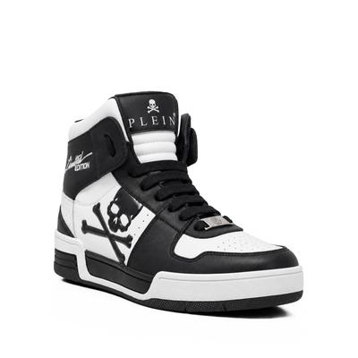 Sneaker PHILIPP PLEIN "Notorius", Herren, Gr. 39, Normalschaft, 0102, weiß, schwarz, Schuhe Sneaker