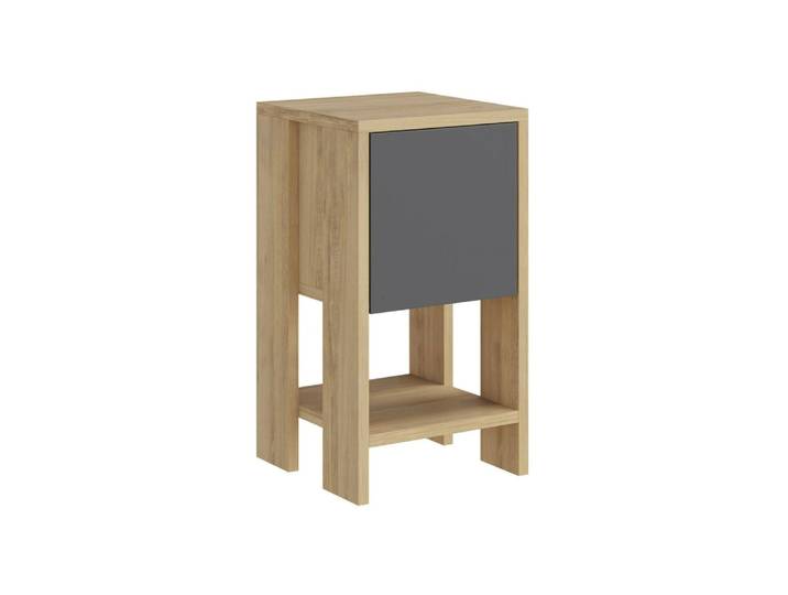Chevet effet bois beige, anthracite 30x30 cm