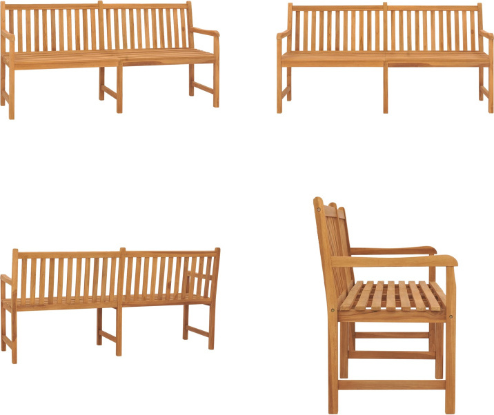 vidaXL Gartenbank 180 cm Massivholz Teak - Gartenbank - Gartenbänke - Terrassenbank - Terrassenbänke