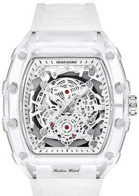 Quick Pick Pro LuxeGlow Men Quartz Watch With Calendar & Luminous Display transparent White