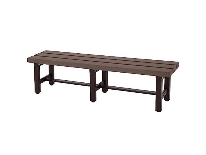 Mendler Alu Gartenbank HWC-K60 wetterfest WPC 150cm braun