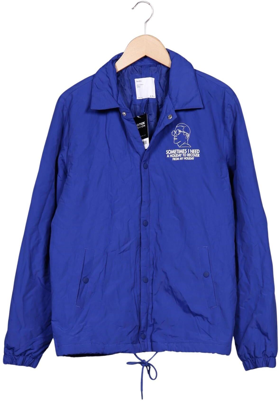 bershka Damen Jacke, Blau, Gr. M, Synthetik - Second Hand